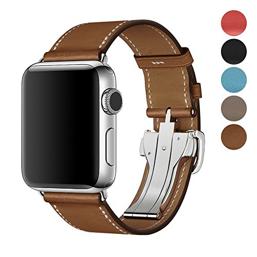 For apple watch band 42mm/38,calfskin leather strap rep…