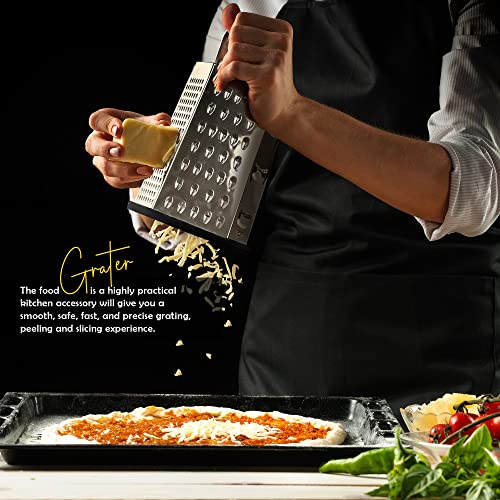 Utopia Kitchen 6 Sided Kitchen Cheese Grater & Shredder with Sharp