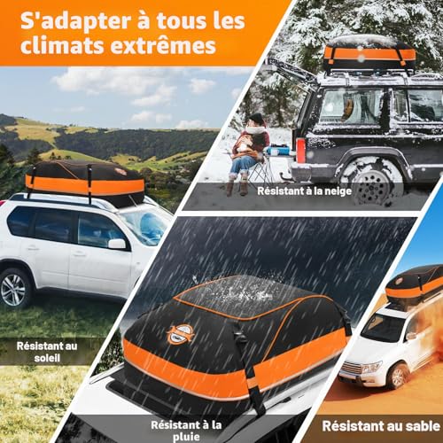 435L 1000D Nylon, 8 Reinforced Straps, Non-Slip Mat, for Travel and Luggage Transport