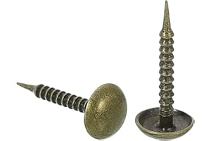 uxcell 50Pcs Upholstery Nails, 8x20mm Upholstery Tacks Furniture Tacks Round Head Decorative Tacks for Sofas Beds DIY Project