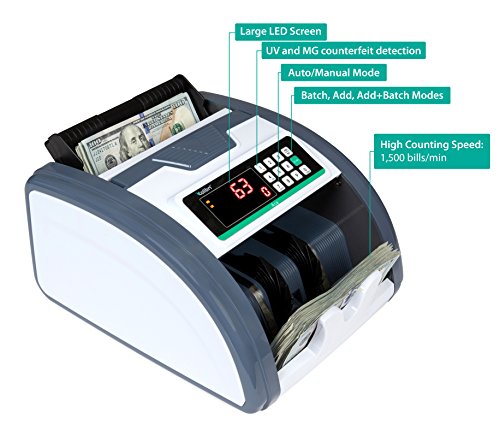 Kolibri Ace Money Counter UV/MG/IR Counterfeit Bill Counter Currency Detection