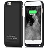 Iphone 6 Plus Battery Case Kujian 5200mah Apple Iphone 6 Plus 5.5 Inch External Protective Battery Case for Iphone 6 Plus Battery Charger Case [Ultra Slim] (Black)