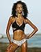 MOOSKINI Womens Push-up Bikini Set Two Piece Halter Bathing Suits Swimsuit (L, Black)