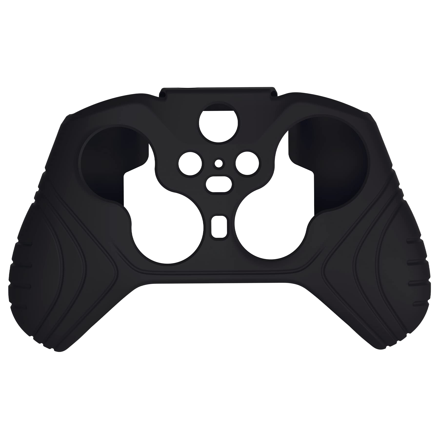 PlayVital Samurai Edition Anti Slip Silicone Case Cover for Xbox Elite Wireless Controller Series 2 Core, Ergonomic Soft Rubber Skin Protector for Xbox Elite Series 2 with Thumb Grip Caps - Black