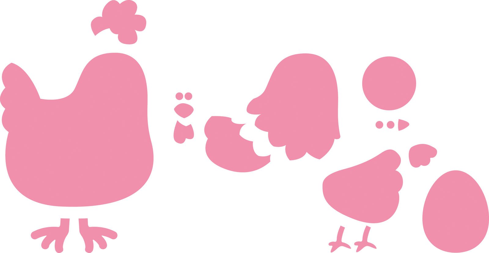 Marianne Design Mother Hen Collectables Cutting Die Set, Pink