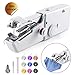Portable Sewing Machine Handheld - Mini Hand Sewing Machine for Kids Beginners Home or Travel Sewing - Cordless Small Handy Stitch Handheld Sewing Machine for Easy Quick Repairs Fabric Leather Denim