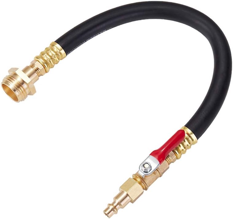 Automotive RV Winterizing Kit Sprinkler Blowout Adapter with Shut Off