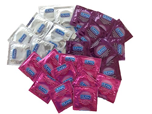 Durex Greatest Hits Collection Including Avanti Bare, Performax Intense, and PleasureMax, Premium Lubricated Latex Condoms with Silver Pocket/Travel Case- 24 Count