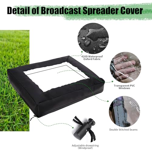 Broadcast Spreader Cover with Durable PVC Clear Window,420D Waterproof Fertilizer Spereader Cover photo 10