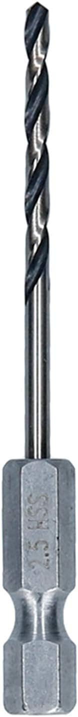 Bosch PointTeQ Hex Drill Bit 2.5 mm for Metal 69 mm 1/4 in Hex Shank view 2