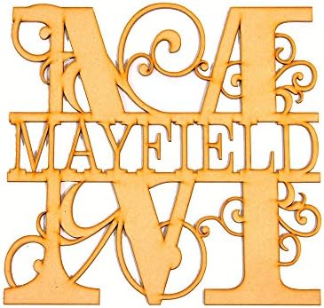 SHAPES OUTLET Custom Wood Letters and Wooden Signs - Wooden Letter M - 18" Monogram Letter “M”