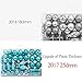 AMS 90ct Christmas Ball Assorted Pendants Shatterproof Tree Ornaments Seasonal Decorations in a Reusable Hand-Help Gift Box Ideal for Holiday and Party (Turquoise, 90ct)
