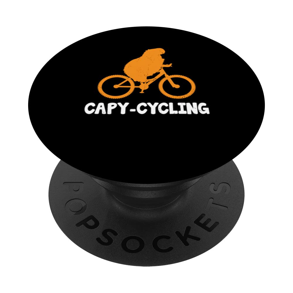Capycycling Cute Animal Funny Capybara Pet Owner PopSockets Swappable PopGrip