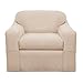 Maytex Reeves Stretch 2 Piece Arm Chair Furniture Cover Slipcover, Natural White