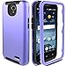 ZTE Maven 3 Case Z835, ZTE Overture 3 Case, ZTE ZFIVE 2 LTE Case, ZTE Prestige 2/Prelude Plus 4G LTE Case AMENQ 3 in 1 Heavy Duty Shockproof Protection Rubber Silicone Cover for ZTE Phone (Navy Blue