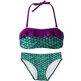 Fin Fun Mermaid Girl’s Scale Bandeau Bikini Swimsuit Set – Mermaidens Swimwear