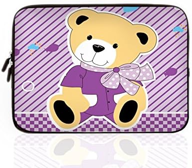 Laptop Briefcase Striped Bear 13 Inch Laptop Notebook Computer MacBook Air MacBook Pro Briefcase Carry Case Purple