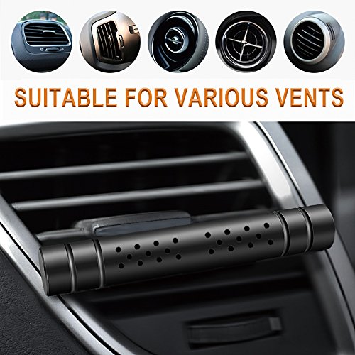 SUUKAA Car Air Freshener Purifier Cleaner,Vehicle Vent Clip Fragrance Diffuser,Solid Perfume,with 3 Light Scented Bars & 5 Scentless Bars,Add Your Favorite Perfume,for Auto Bedroom Office