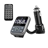 Perbeat BT67 Car FM Receiver Transmitter Bluetooth Handsfree Car Kit for iPhone/Android with USB Charging port and remote control, USB/SD card (Black)