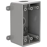 BELL PSB37550GY Single-Gang Weatherproof Three 1/2 in. or 3/4 in. Threaded Outlets, 2 in, Gray