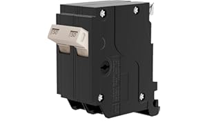 GUETNEU 50 Amp 2Pole Miniature Circuit Breaker, 120/240 VAC, Dual Pole Electrical Protection for Commercial and Industrial Use, 10kAIC, Black