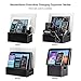 MobileVision Charging Station Executive Stand w/Extension Dock & Desktop Organizer for Smartphones & Tablets INCLUDES USB port Charger