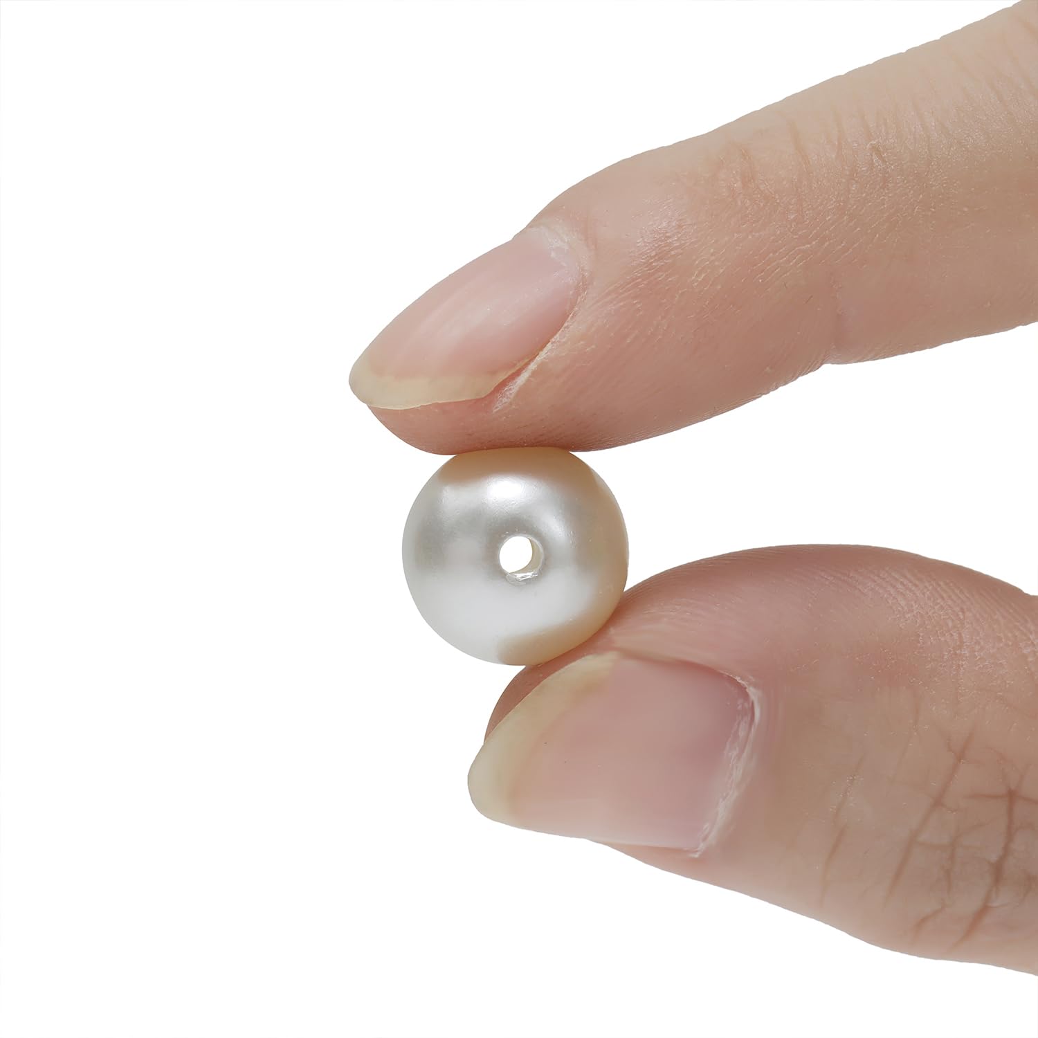 1200 Pcs Pearl Beads for Jewelry Making, 5 Size Round Pearls for Bracelets Making Kit Small Pearl Filler Beads with Hole for DIY Craft Necklace Earrings