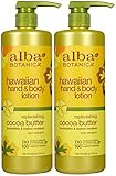 Alba Botanica Hawaiian Hand & Body Lotion - Cocoa Butter - 24 oz - 2 pk