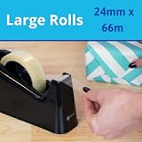 GTSE 6 Pack Cellotape 24mm x 66m Clear Tape Gift Wrap Dispenser Compatible view 5