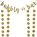 LeeSky Gold Glittery Bubbly Bar Banner and Gold Glittery Circle Dots Garland -Graduation Party Bachelorette Party Wedding Engagement Party Decoration Supplies