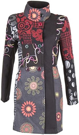 Sambosa Designer Patchwork Women Wool Winter Coat Trench Coat in 12 Different Designs