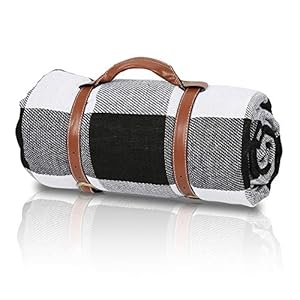 BMOT Picknickdeken 200 X 200CM met PU-drager en Waterdichte Rug, Lichtgewicht en Draagbare Gazondeken, Zandbestendige…