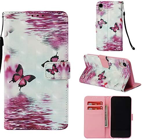 iPhone XR Case, Lyzwn 3D Premium PU Leather Flip Wallet Case with Card Holder Magnetic Closure and Stand Feature for iPhone XR Cover
