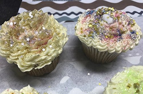 EDIBLE GLITTER METALLIC 100% SILVER STARS 0.04 Ounce Used cakes, cupcakes,flakes, cookies By OH! SWEET ART
