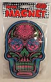 Purple and Pink Sugar Skull Die Cut Magnet Home or Auto