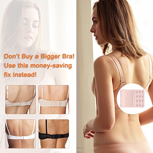 16 Packs Bra Extender 2 Hooks/3 Hooks/4 Hooks, YuCool Bra Strap Extensions and Clips