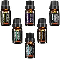 VicTsing 6 Packs/10ml Essential Oils, Therapeutic-Grade Aromatherapy Secented Oil Set - Top 6 Pure of the Highest Quality Oils - Peppermint, Tea Tree, Sweet Orange, Lemongrass, Lavender, Eucalyptus