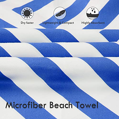 DARCHEN Microfiber Beach Towels Oversize Travel Beach Towel 4 Pack - Quick Dry Towel for Swimming, Sand Free Towel (Extra Large XL 70x35 inch) for Kids Adult