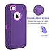 FOGEEK iPhone 5C Case, Dual Layer Anti Slip 360 Full Body Cover Case PC and TPU Shockproof Protective Compatible for Apple iPhone 5C ONLY (Purple)