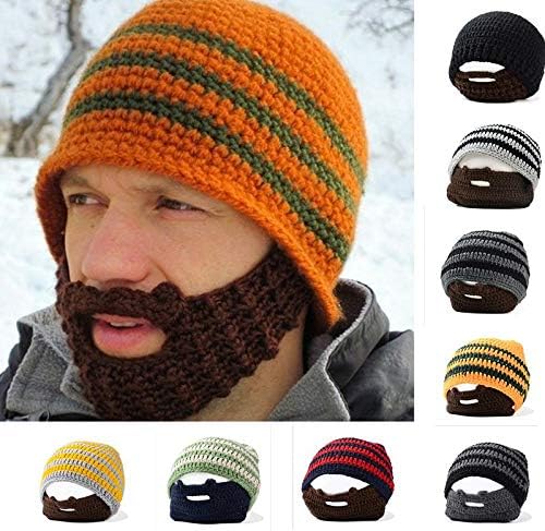 INFIKNIGHT INF Winter Warm Women Men Punk Knitted Crochet Beard Hat Beanie Mustache Cycling Face Mask Ski Snow Caps
