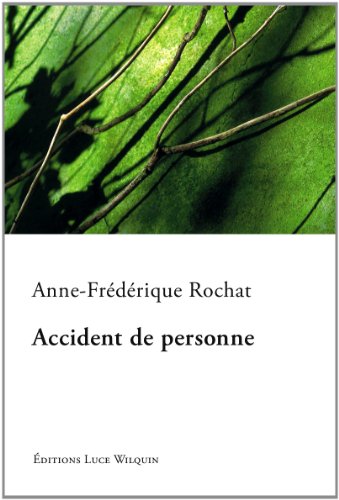 Accident de personne: roman