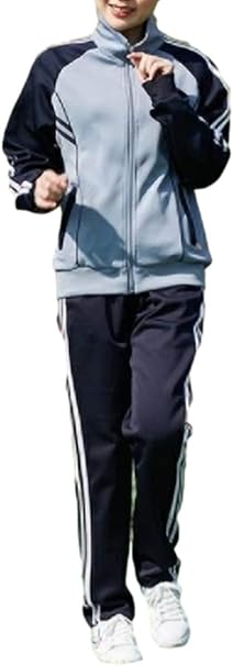 Amazon カナエルン ジャージ 上下セット レディース 本格 スポーツウェア セットアップ 綿 体操服 体操着 吸汗速乾 ジャージ上下セット 通販