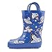 Lone Cone Rain Boots with Easy-On Handles in Fun Patterns for Toddlers and Kids, Puddle Shuttle, 9 Toddler