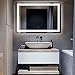 Keonjinn 36 x 28 Inch Anti-fog Horizontal/Vertiacl Dimmable LED Bathroom Vanity Mirror Large Wall Makeup Mirror With Light