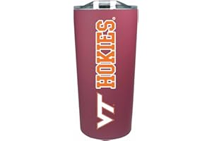 Campus Colors NCAA Stainless Steel Tumbler perfect for Gameday - 18 oz - Double Walled - Keeps Drinks Perfectly Insulated (Virginia Tech Hokies - Maroon)