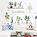 Cartoon Cactus Green Plants Leaves Pastoral Style Wall Stickers Wall Decal Vinyl Removable Art Wall Decals for Bedroom Living Room Nursery Room Children's Bedroom