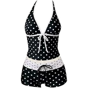 Y2k Bikini Set Cute Polka Dot Tankini Y2k Bathing Suit 2000s Halter Top Swimsuit 2 Piece Grunge Vintage Bikini
