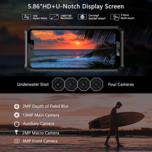 Rugged Smartphone Unlocked OUKITEL F150 6GB+64GB(SD 256G) 8000mAh Android 10 Dual-SIM 4G Global 5.86