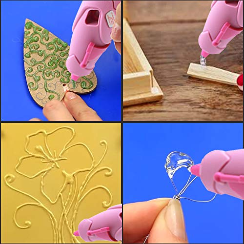 Mini Glue Gun Sticks 4" Long 0.27" Dia 120 Pack,Hot Glue Gun Refill Sticks,Low Temp Glue Sticks,Clear (120Pack Clear)