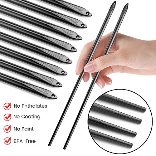 BLESWIN 5 Pairs Fiberglass Chopsticks, Reusable Chop Sticks Dishwasher Safe Japanese Chinese Style, Chopsticks Set 9.5 Inches Anti-Slip Textured Tip with Box, Easy Grip for Sushi Noodles Ramen Salad
